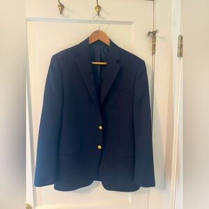 Lauren Ralph Lauren Gold Button Blazer Navy Wool Mens 38R